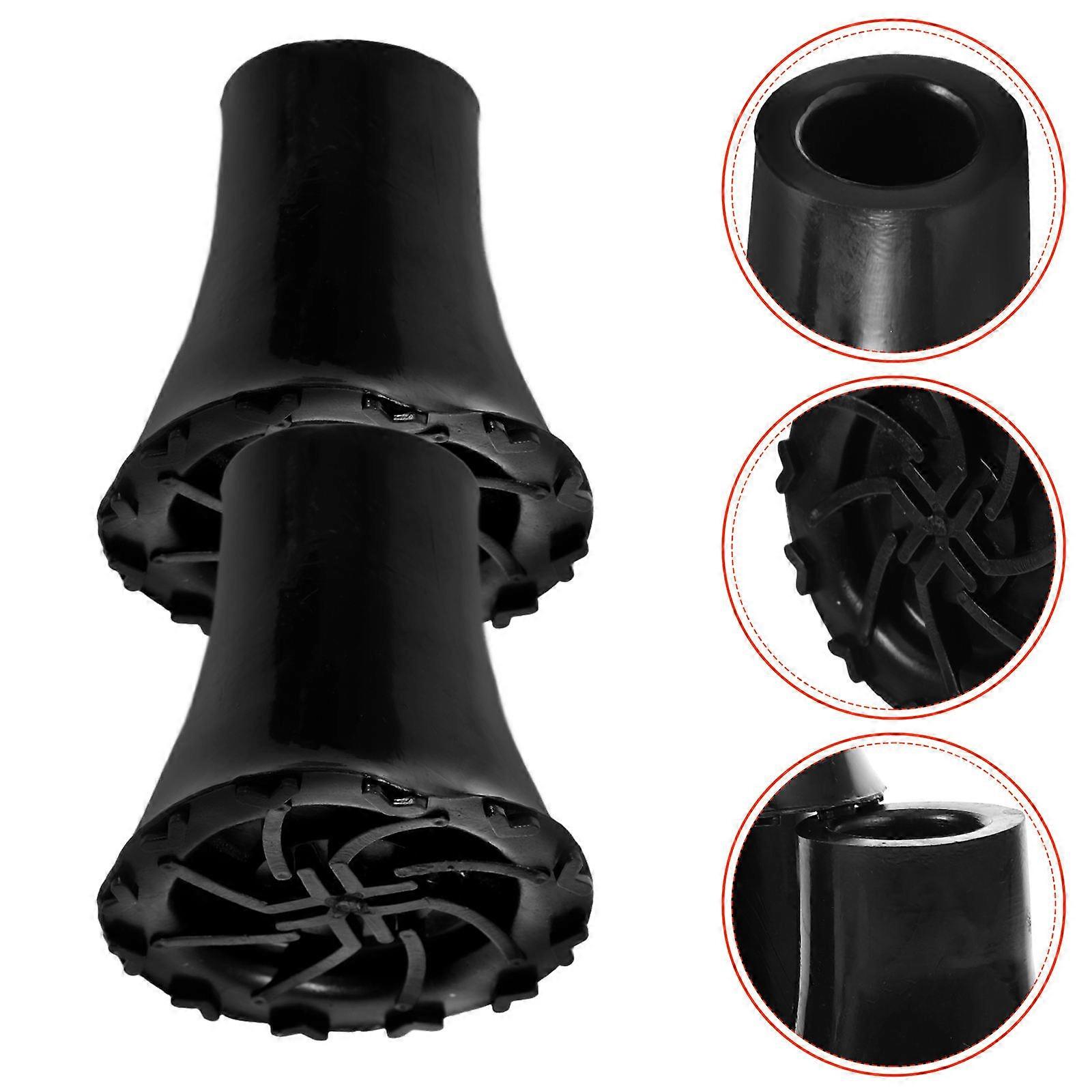 Cane Tips for Stability Made of PVC Black Color for Protection Use Durable and Anti Skid 4 Pieces