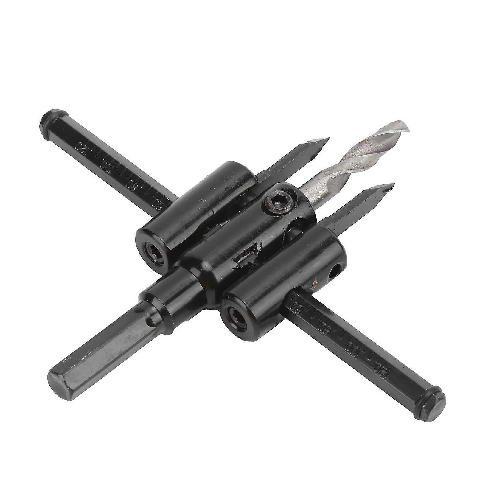 Hole saws, hole openers, adjustable drilling tool made of aircraft steel Type 45 with scale rod 30 mm–200 mm