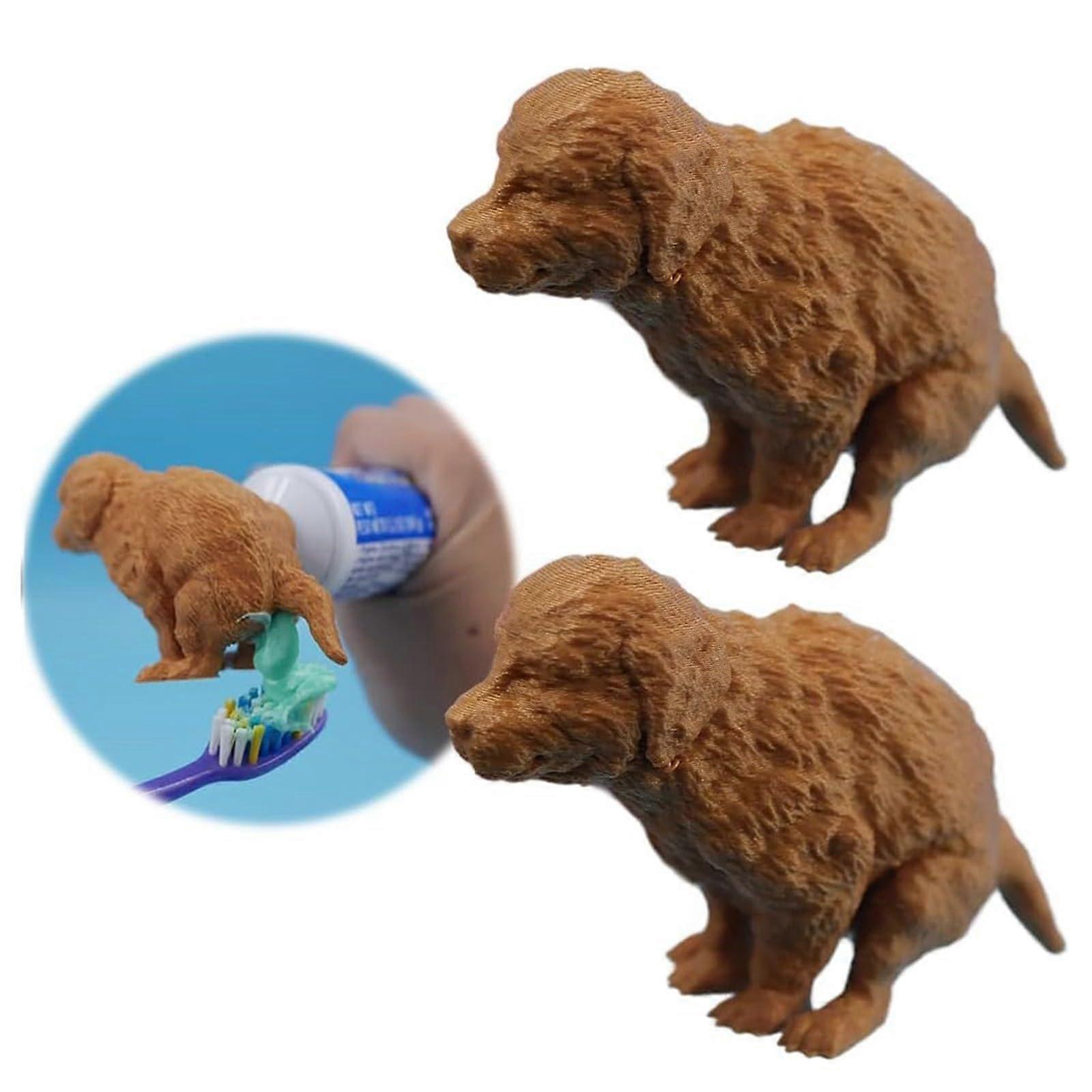 Funny Dog Toothpaste Dispenser for Puppies, Poo-Themed Toothpaste Attachment, Gift for Pet Owners, Single Pack