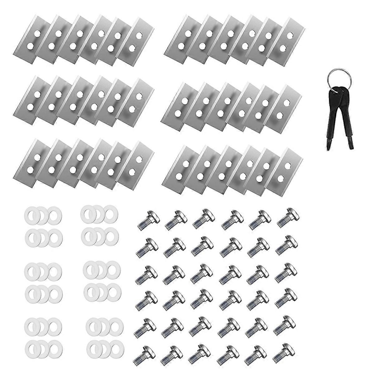36 stk erstatningsblader for Luba & Yuka alle serier, robotgressklipperblader, med skiver Screwdri