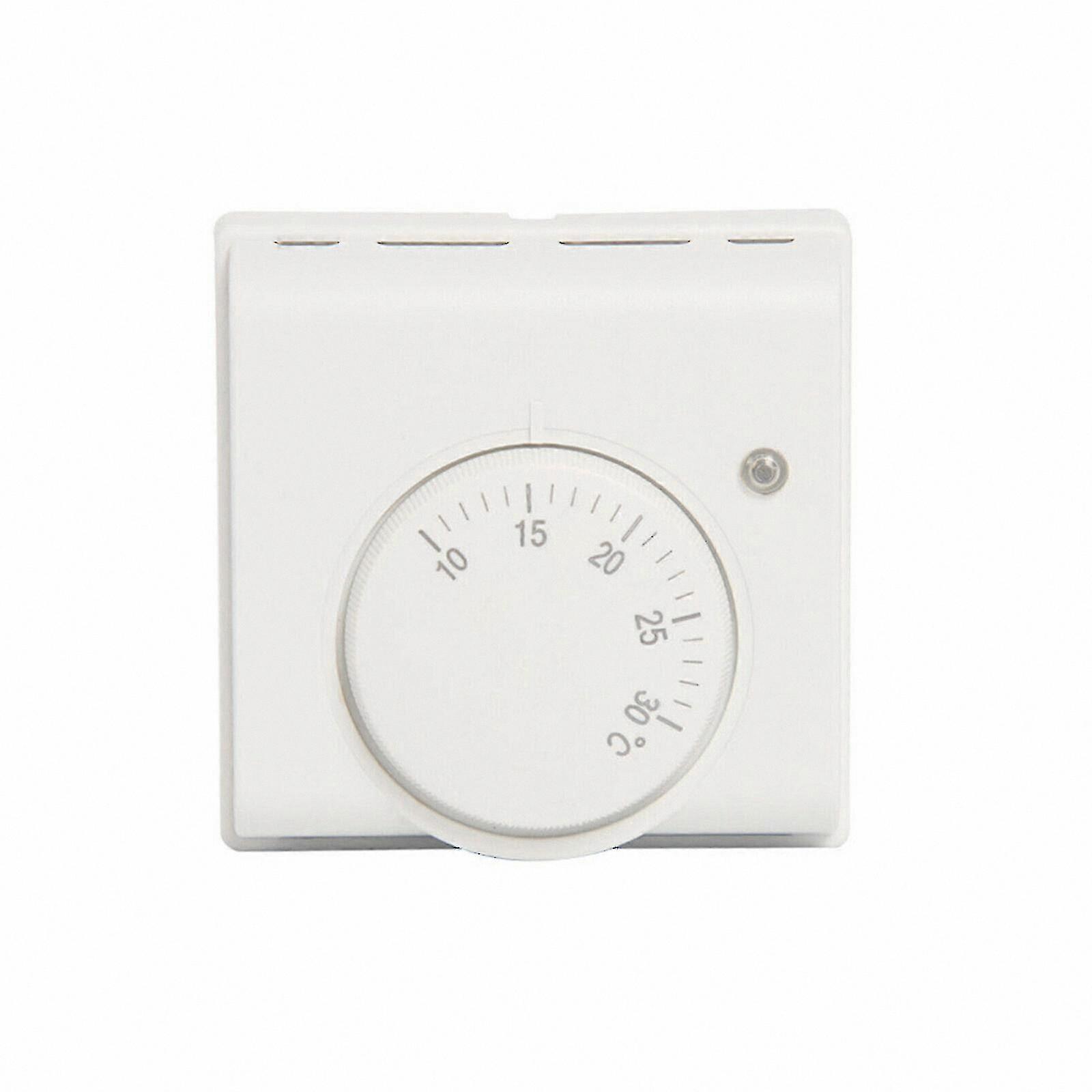 White Mechanical Thermostat for Central Heating Room Temperature Control Replacement Stat Durable Home Use