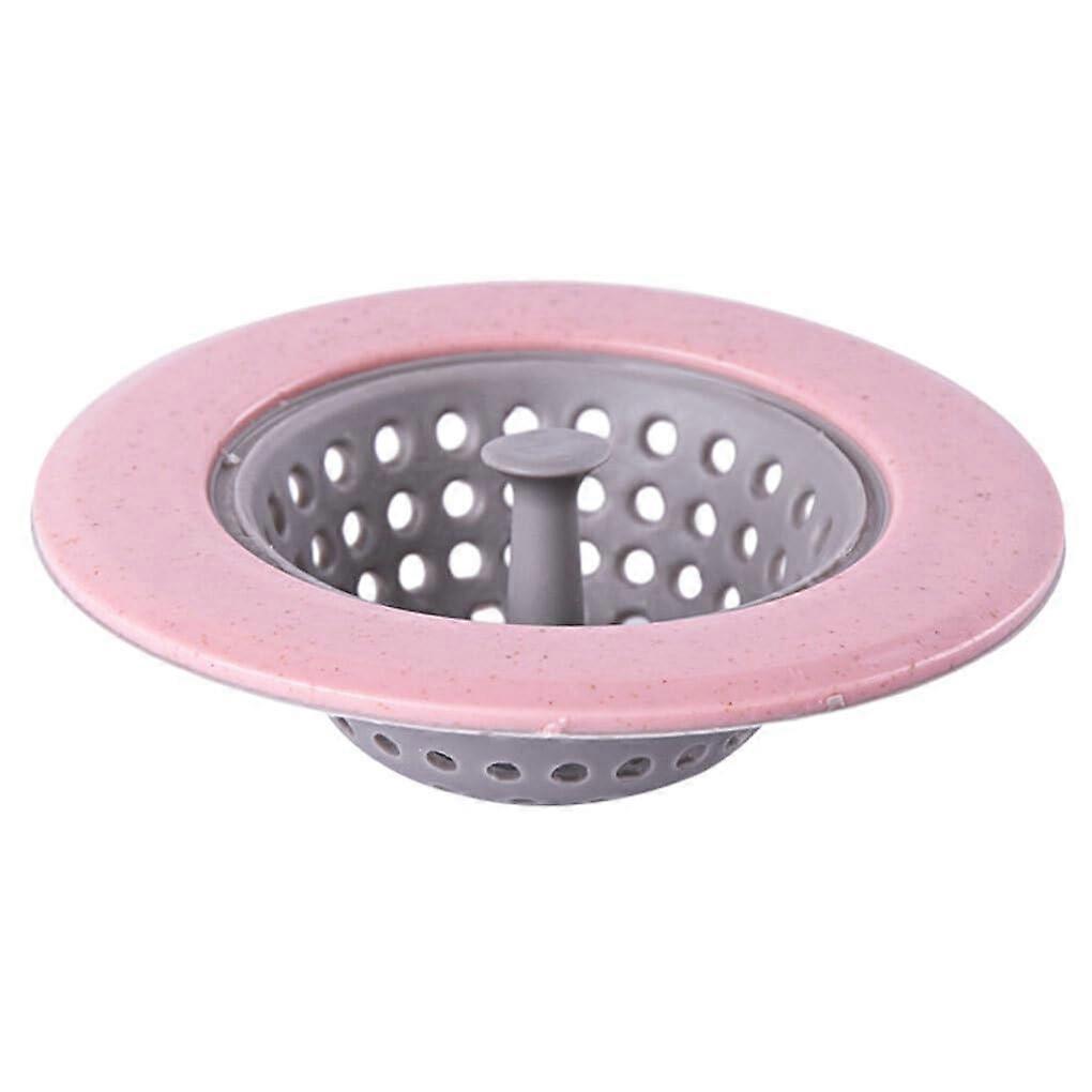Sink Strainer Silicone Kitchen Sink Filter Easy Install Durable Pink Drain Strainer Easy to Clean Wide Application