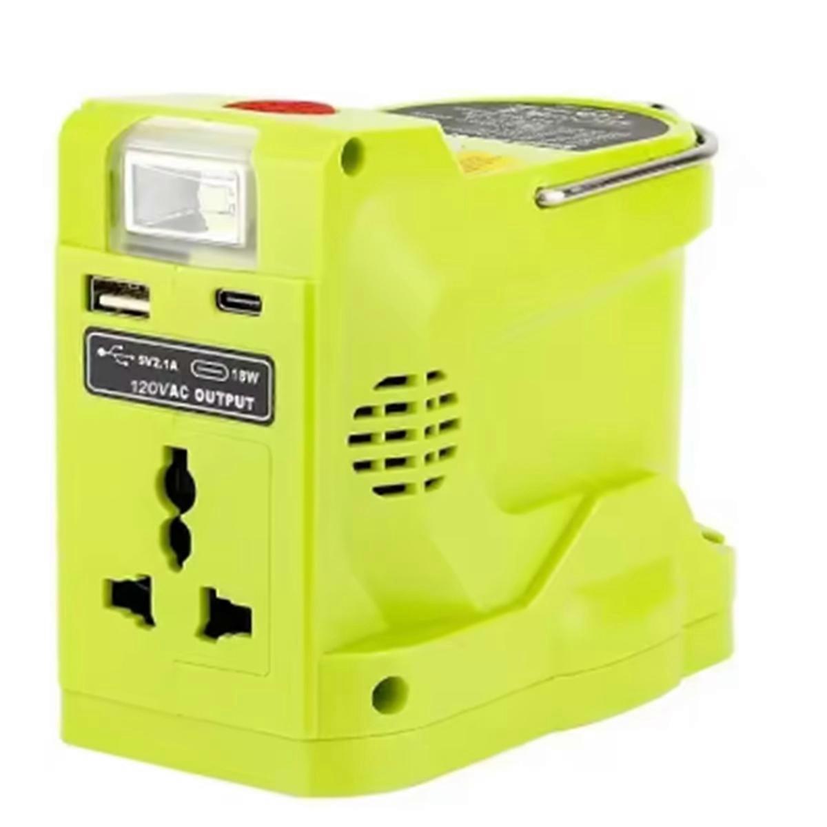 200W Li-Ion Battery Inverter LED Work Lamp USB Power Bank for 18V Li-Ion Nickel Battery P102 P103 P