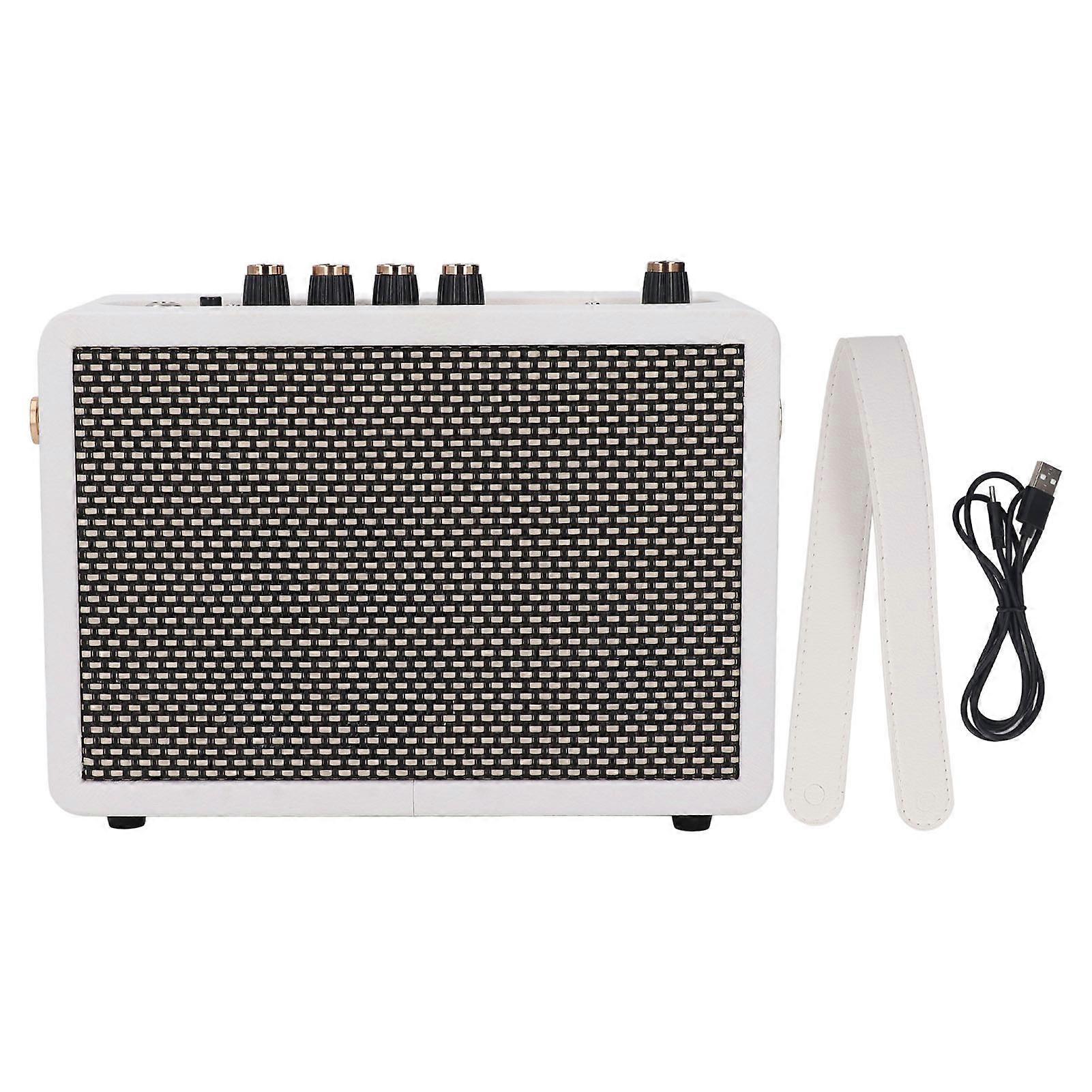 10W Small Guitar Amplifier with Clean Distortion Overload Reverb Effects, Desktop Electric Guitar Practice Speaker for Beginners