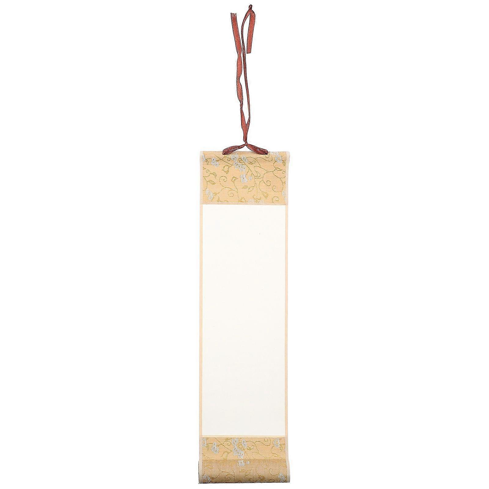 Chinese Calligraphy Scroll Blank Hanging Scroll Wall Ornament for Office