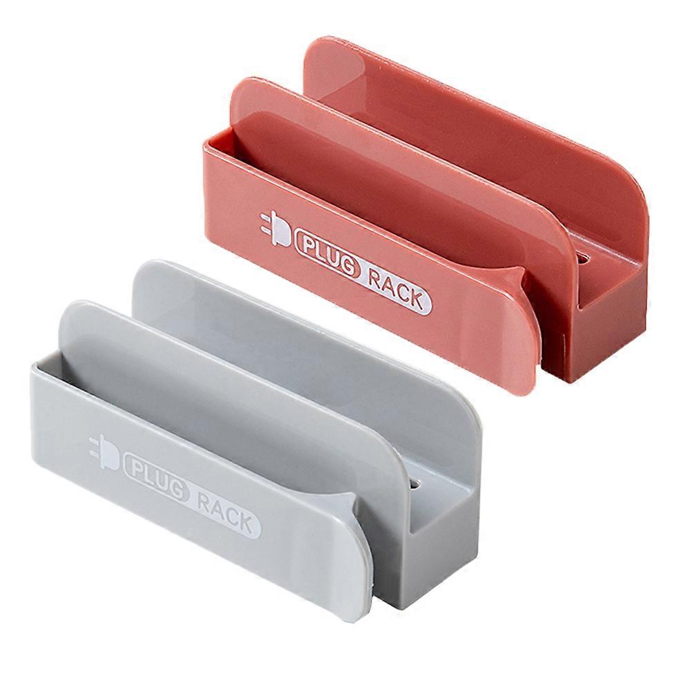 Cable Holder Rack Wall Mounted for Kitchen Abs Assorted Color with Tangle Prevention 2Pcs