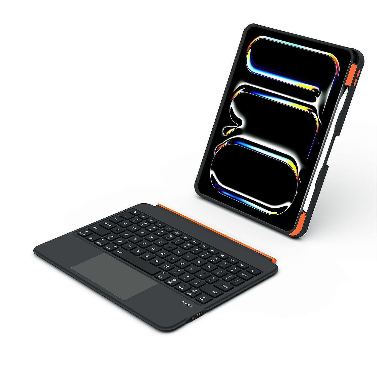 Colorful Backlight Bluetooth Keyboard Leather Tablet Case with Rotating Holder For iPad Air 11 2025 / iPad 2025 / 2022