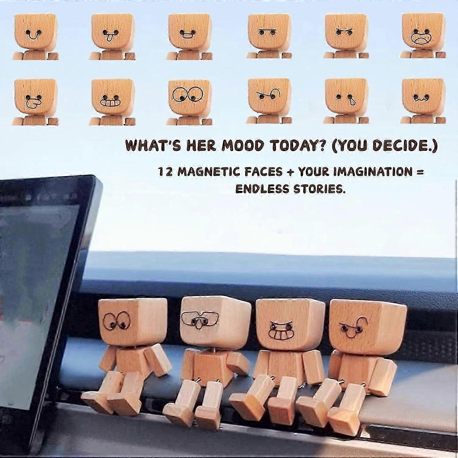 Ich liebe diese schaukelnde Holzfigur. Sie hat 12 austauschbare Ausdrücke, sodass ich sie meiner Stimmung anpassen kann. #Geschenkideen #Geschenk #Holzhandwerk | Traeumer-laden