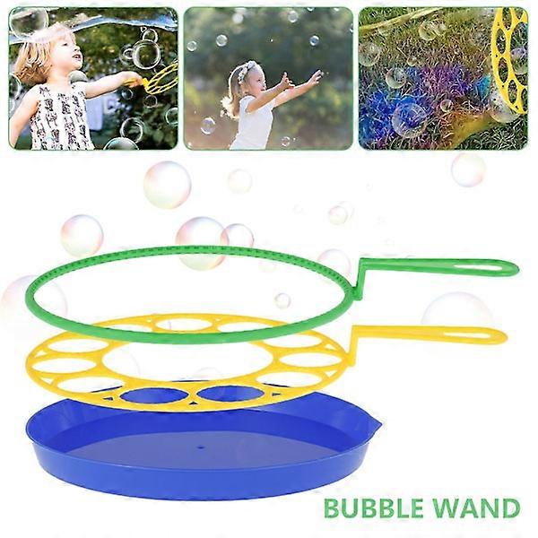 Large Bubble Wand with Tray, Fun Bubble Machine, Various Bubble Wands for Outdoor Activities and Parties in Summer
