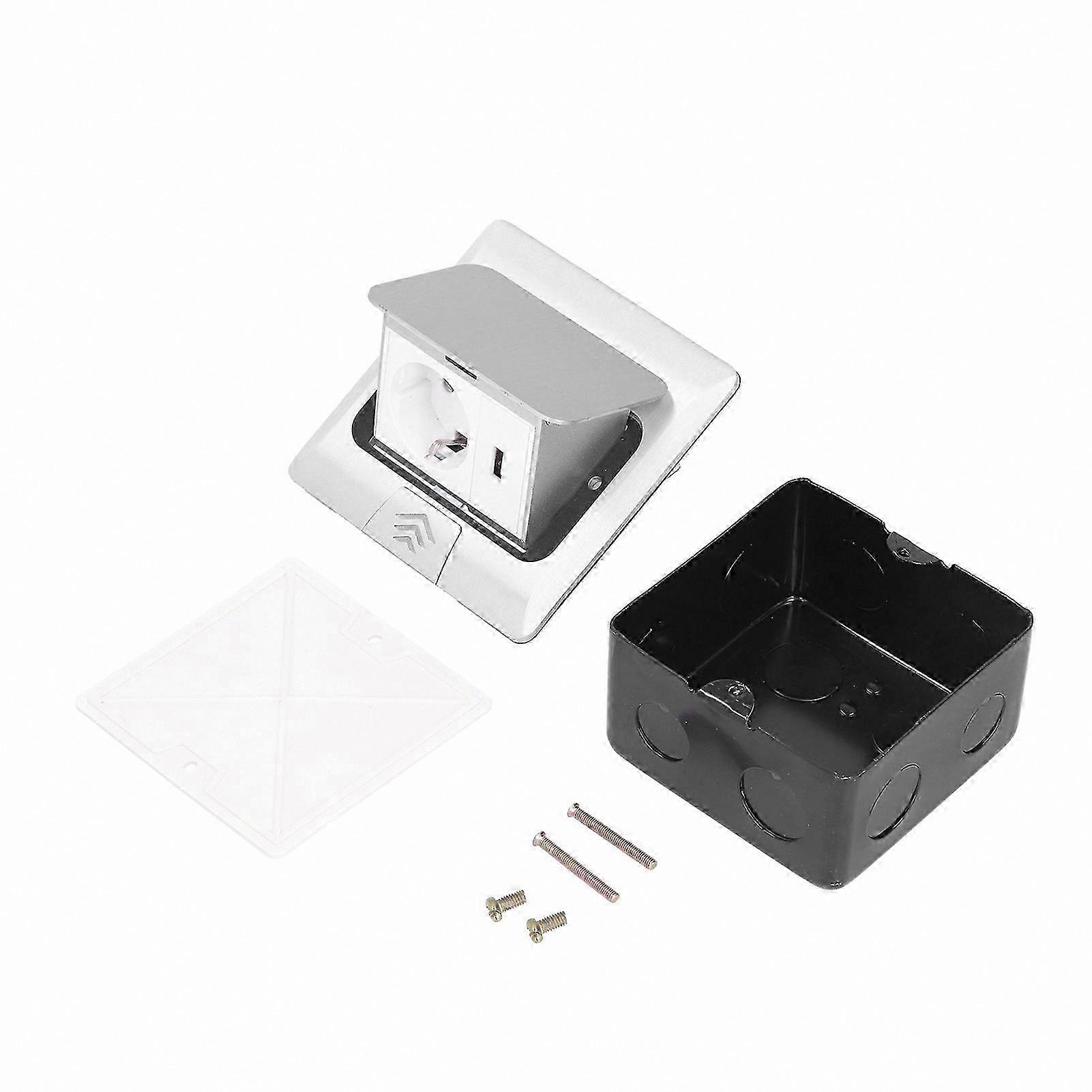 Retractable Floor Socket Unit with USB Charging Port, EU Standard, 250V, 16A