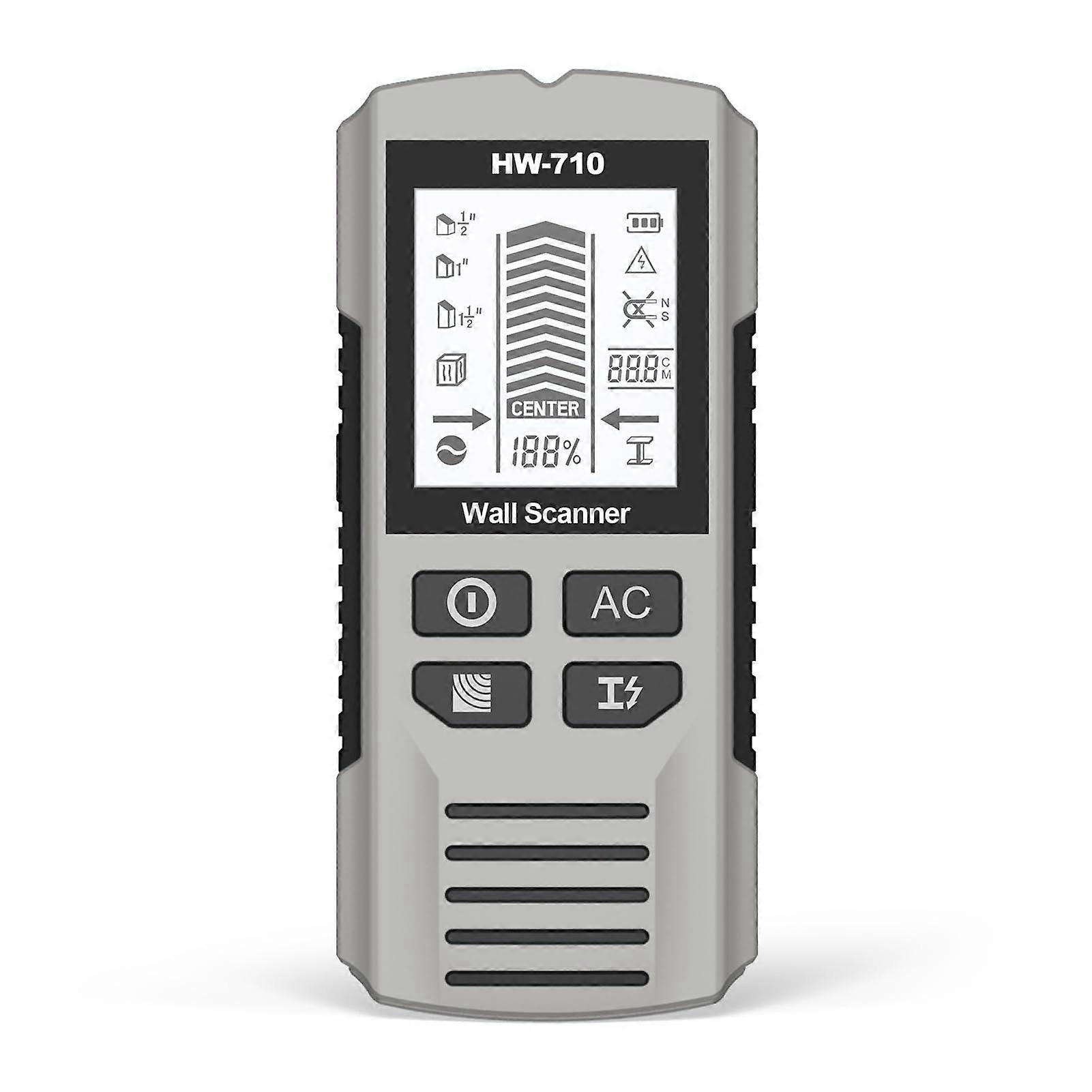 Digital Metal Detector Wall Scanner For Wood Metal And AC Wire LCD Display 3 Scan Modes 2.43.2 In Depth Gray