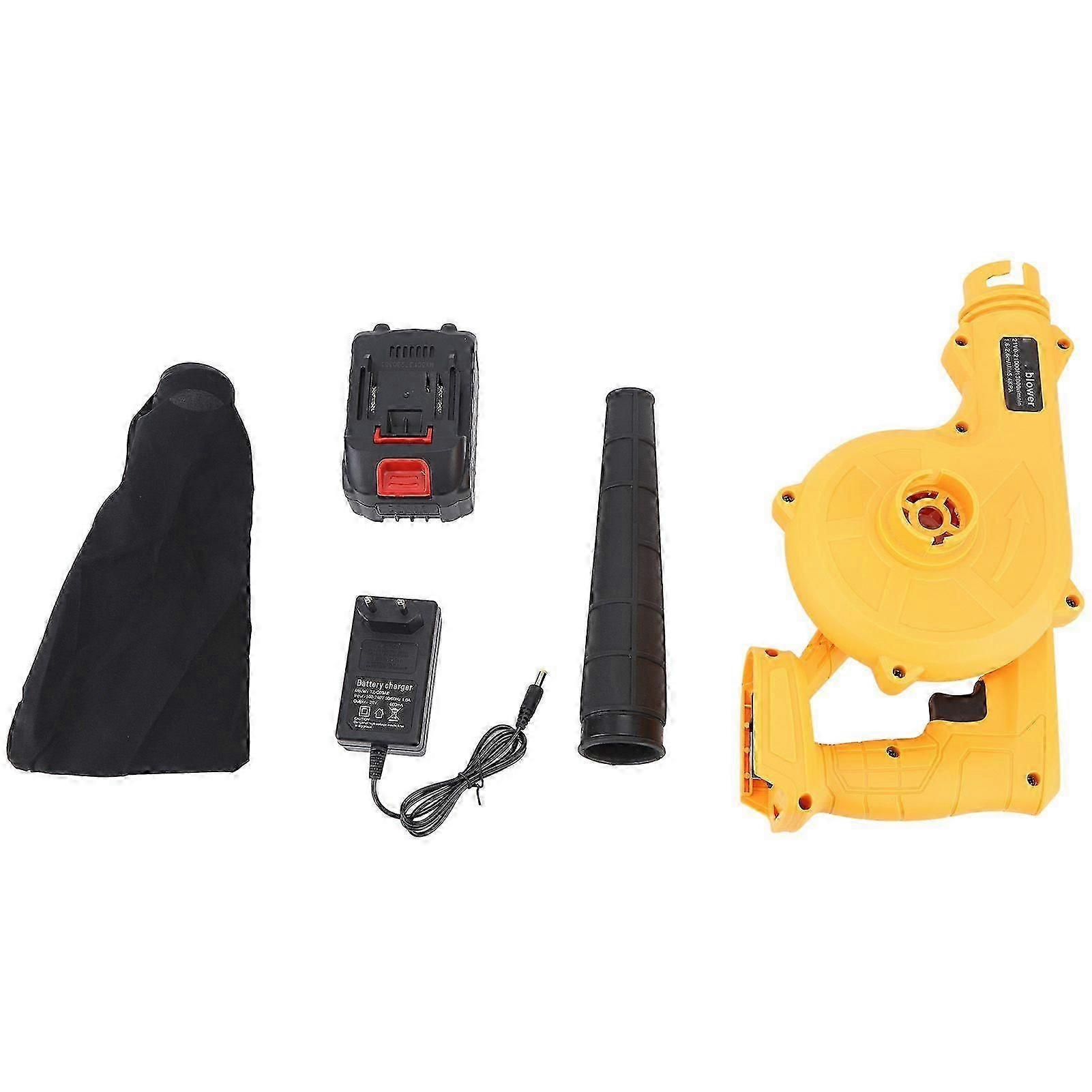 Leaf Blower Handheld Cordless Electric Battery Powered Vacuum Sweeper for Blowing Computer Host EU Plug 100?240V