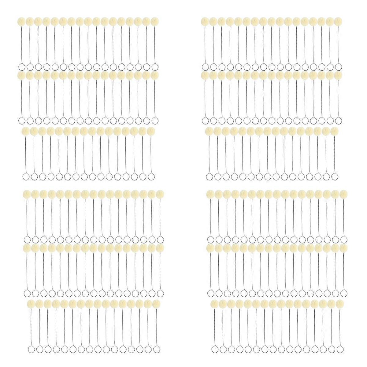 200 Pieces Wool Daubers Ball Brush Leather Dye Dauber Dyeing Applicator with Metal Handle for DIY Cr