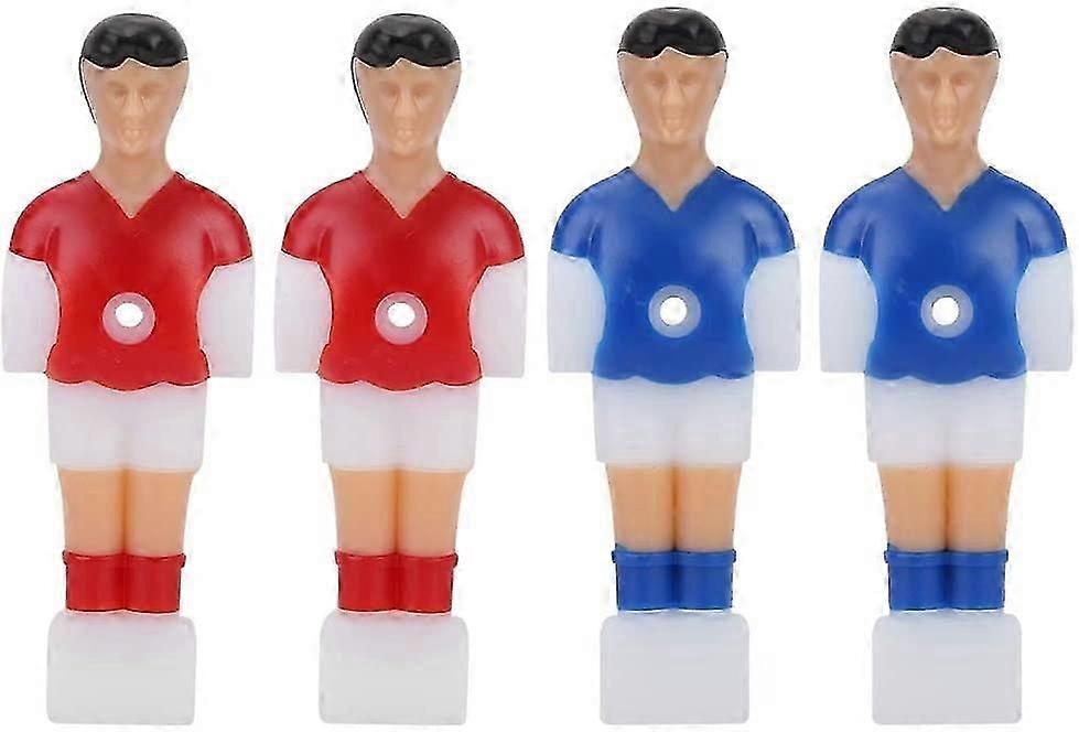 csocsójátékos csocsójátékos férfi játékos, 2 piros 2 kék mini figura műanyag csocsólabda férfi játékos pótalkatrészek nagyszerű kiegészítő csocsójátékokhoz