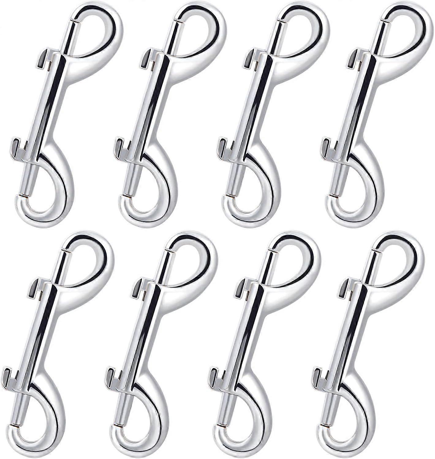 Double snap hook, 8 pieces stainless steel bolt snap chain snap hook