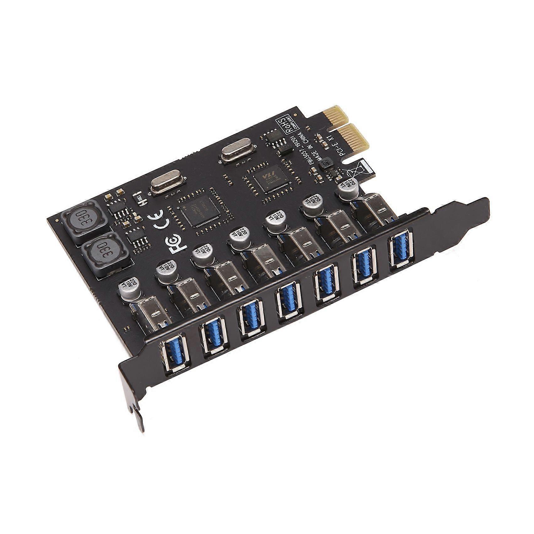 USB 3.0 PCI-E Expansion Card Adapter 7 Ports Hub Adapter External Controller PCI-E Extender PCI Car