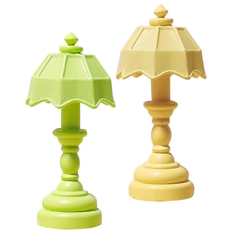Mini Table Lamp Set   Decorative Miniature Light for Dollhouse & Model House Accessories, Safe Material, Ideal Gift for Mini Craft Enthusiasts