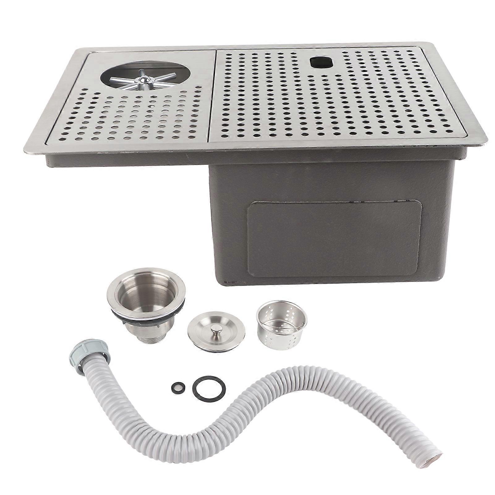 Kitchen Pitcher Rinser Set 304 Stainless Steel Commercial Glass Cleaning Machine for Bar8P‑10 Without Faucet