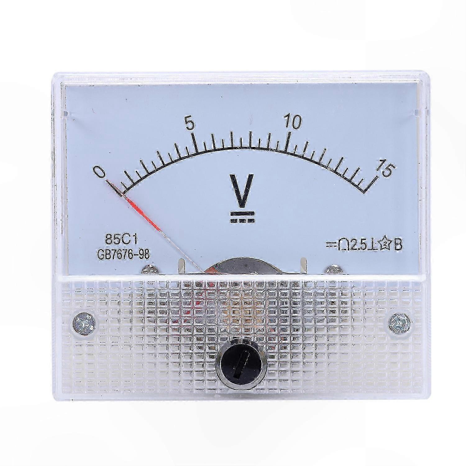 Precision Analog Volt Panel Meter with Fine Tuning Dial, DC 0-15V Measurement Tool