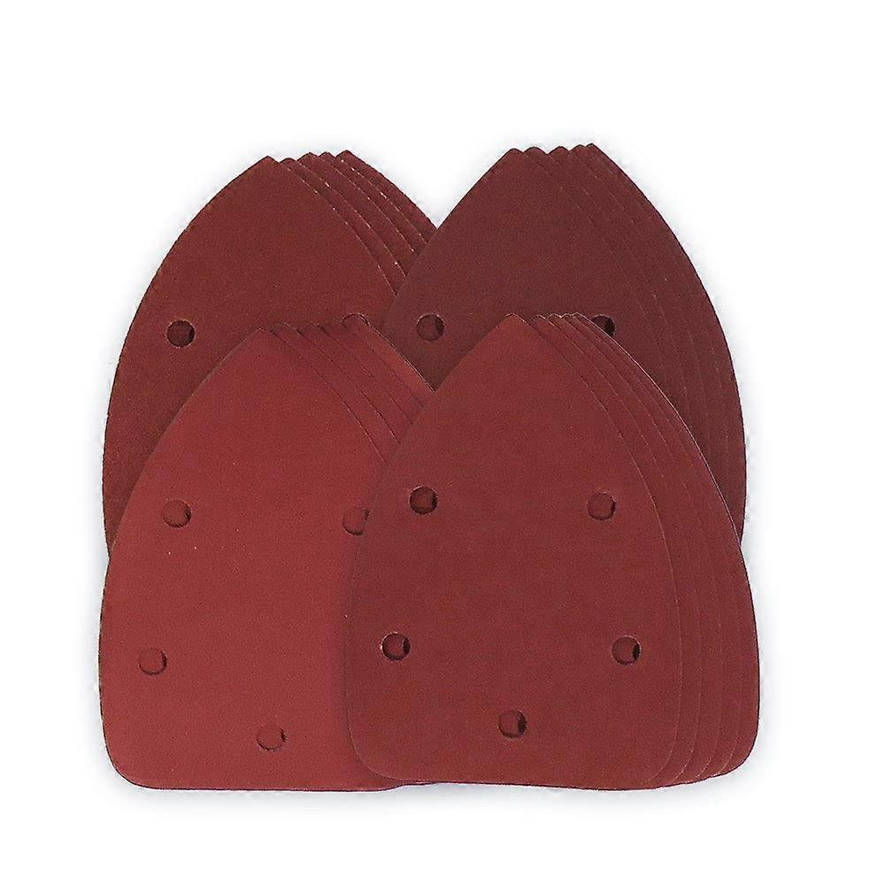 Triangle Sanding Sheets 140x98mm, 6Hole, Hook Loop, 401000 Grit, For Wood Sanding, Mouse Detail Sander Pads, 20 Pcs