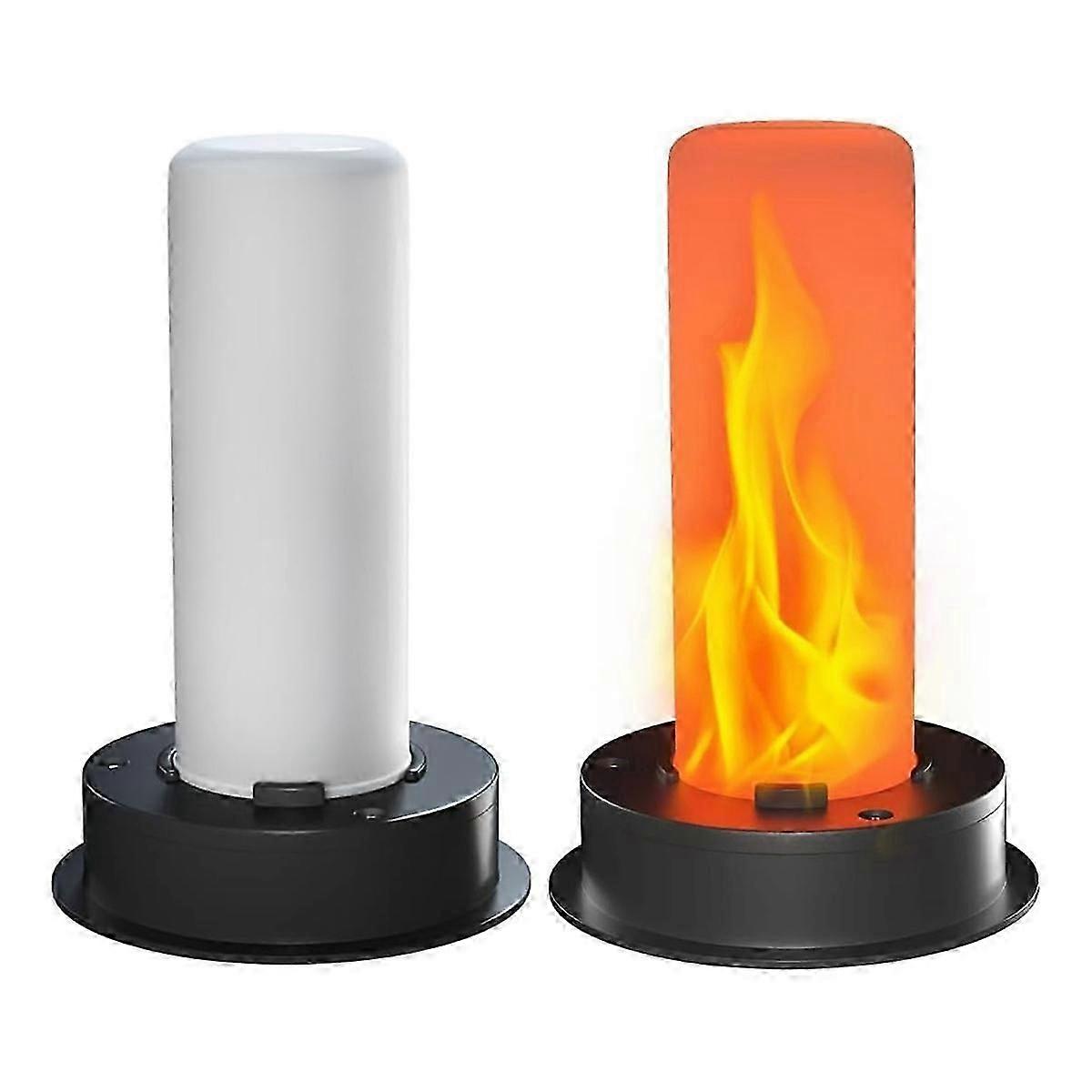 2 Pack Replacement Solar Light Tops with Flickering Flame