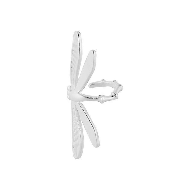 Dragonfly Clip-on Earrings, Titanium Steel, Silver Plated, Dainty, Unique, Versatile, Minimalist Design, Single Piece