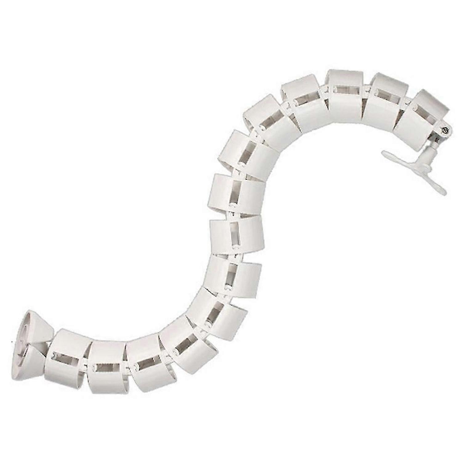 Cable Management Kit, Height-Adjustable Desk Four-Entry Round Cord Storage Box (White)