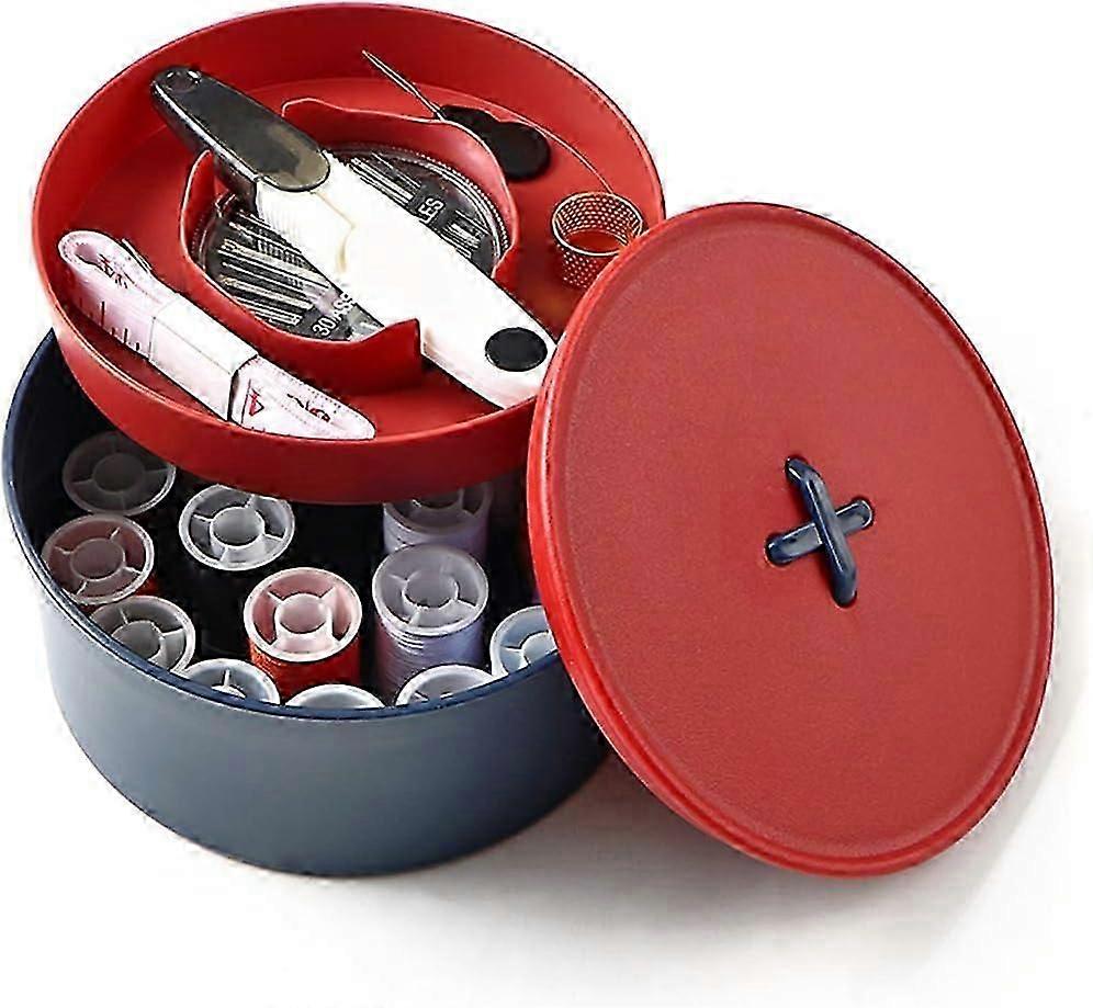 Sewing Kit, Complete Sewing Set with Box, Portable Sewing Kit, Sewing Accessories with 30 Needles, Sewing Machine Accessories Kit, Mini Sewing Kit for