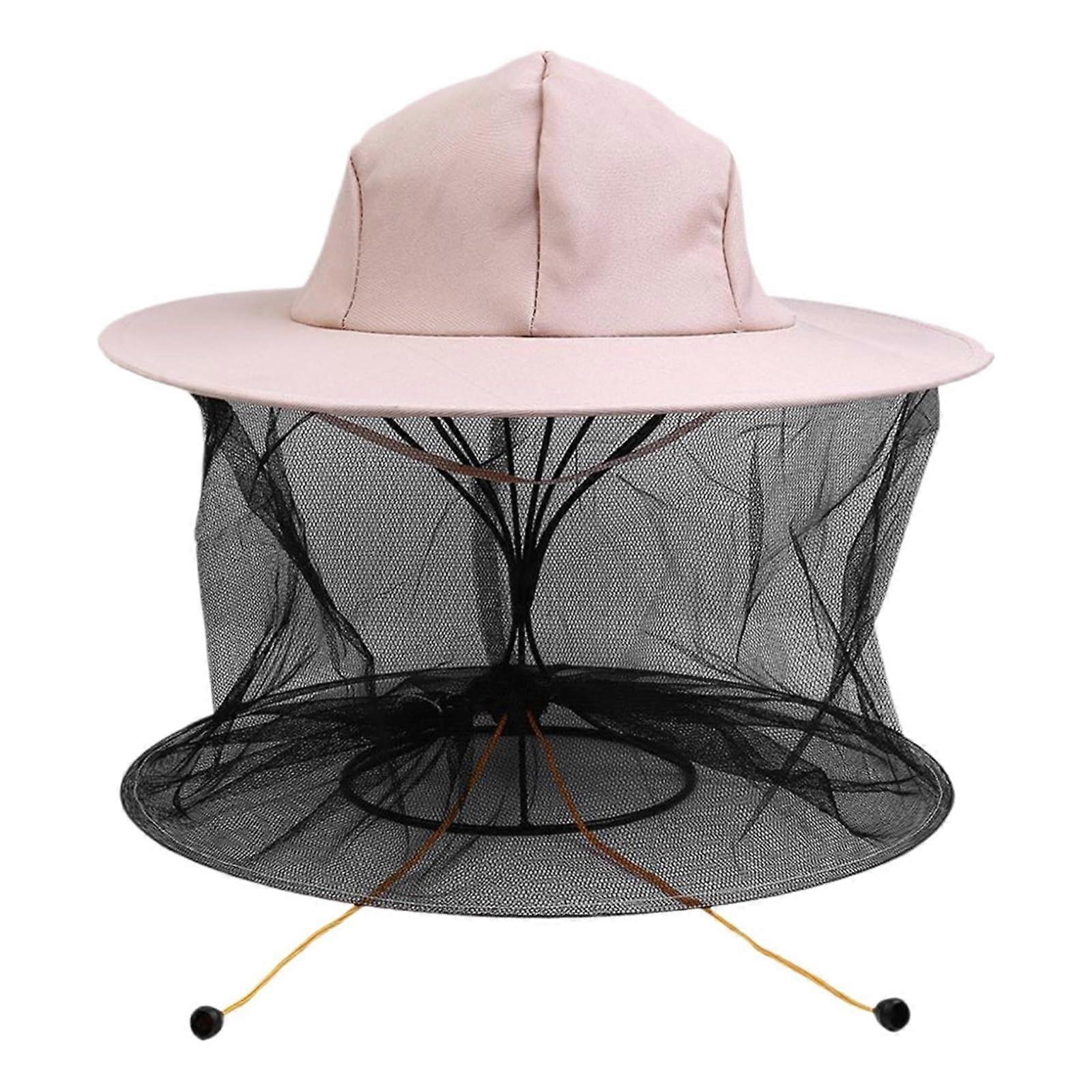 Beekeeper Hat Beekeeping Hat With Veil Head Net Mesh Pink Insect Fly Mask Face Protection Cap