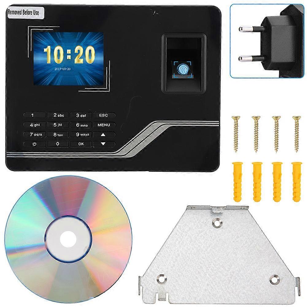 2.8inch TCP/IP Fingerprint Biometrics Time Attendance Recorder (EU Plug 100-240V)