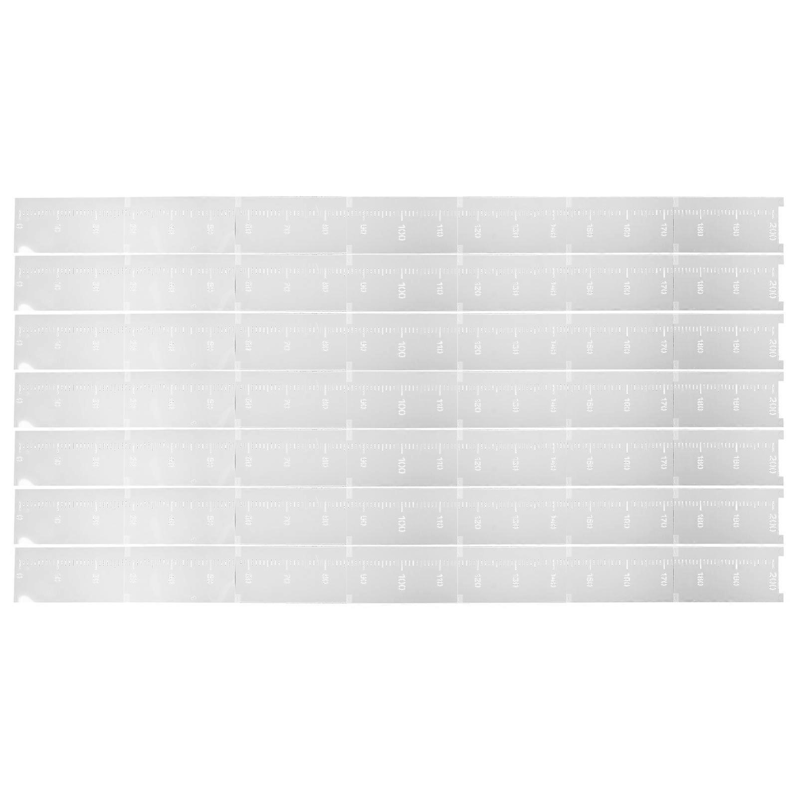 7Pcs Child Height Wall Chart Stencil Product For Growth Tracking White Plastic Height Measurement