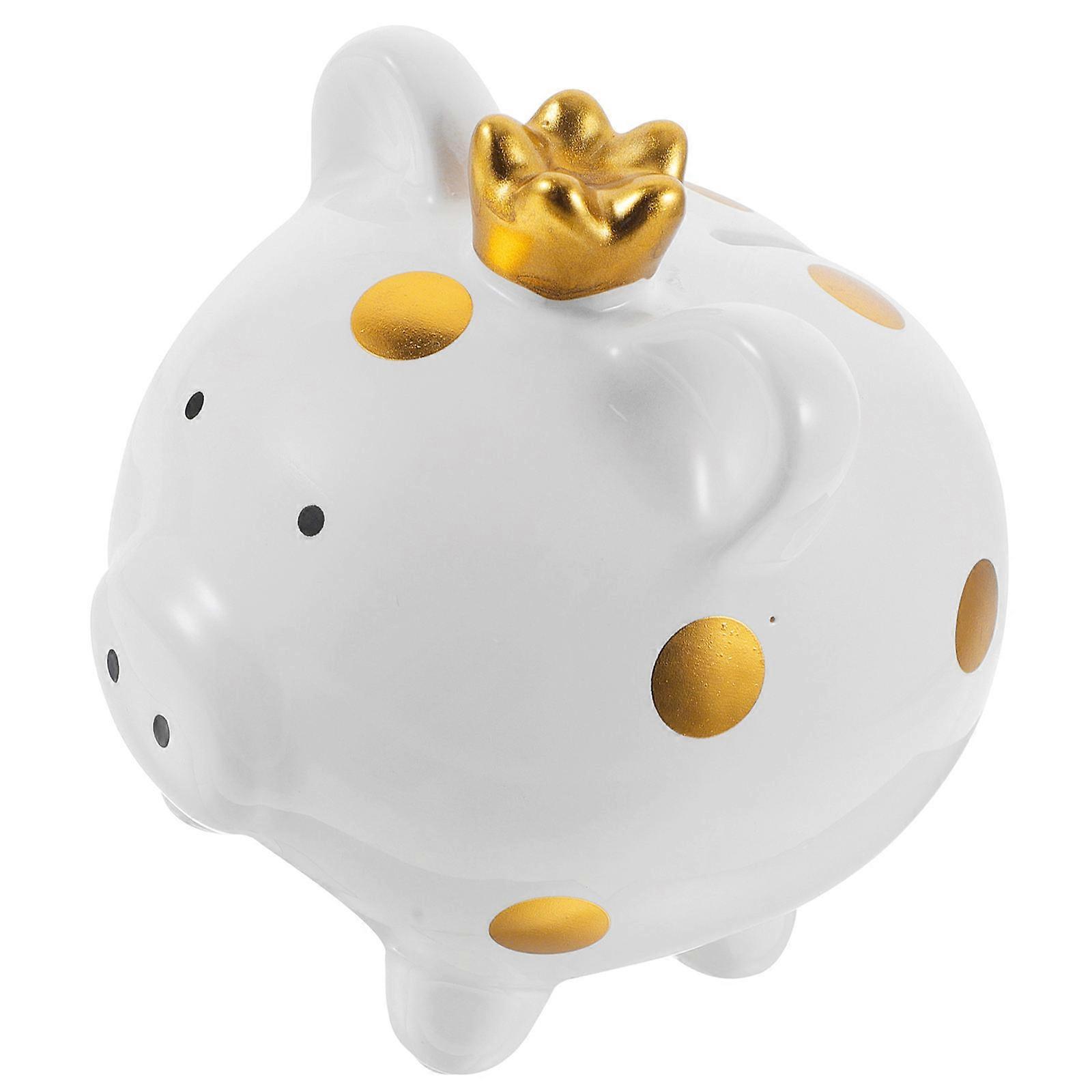 3Pcs Piggy Bank Ceramic Coin Container Cartoon Design for Storage