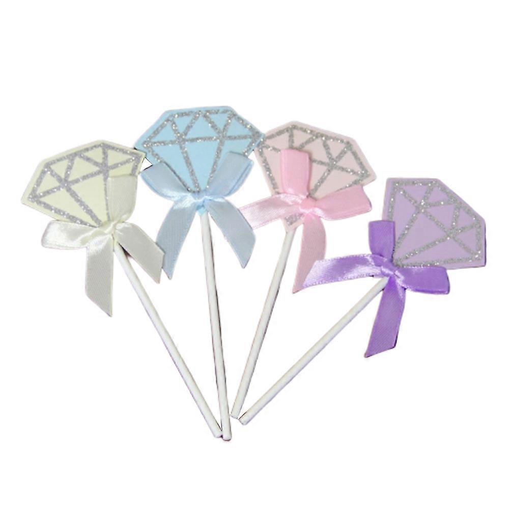 Assorted Color Glitter Cake Toppers for Party Decoration 20Pcs Set