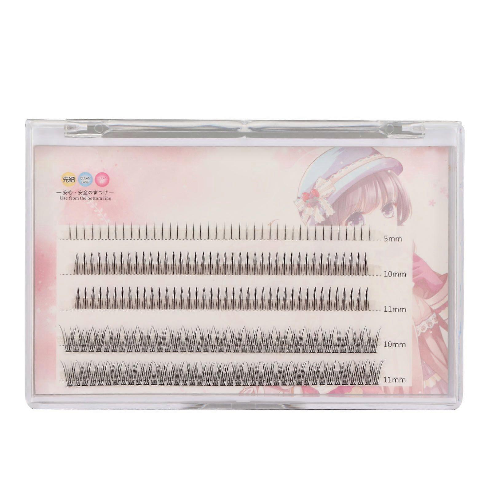 Fishtail Individual Lashes Portable DIY Long Curly A Shape Cluster False Eyelashes for Eyelash Extension