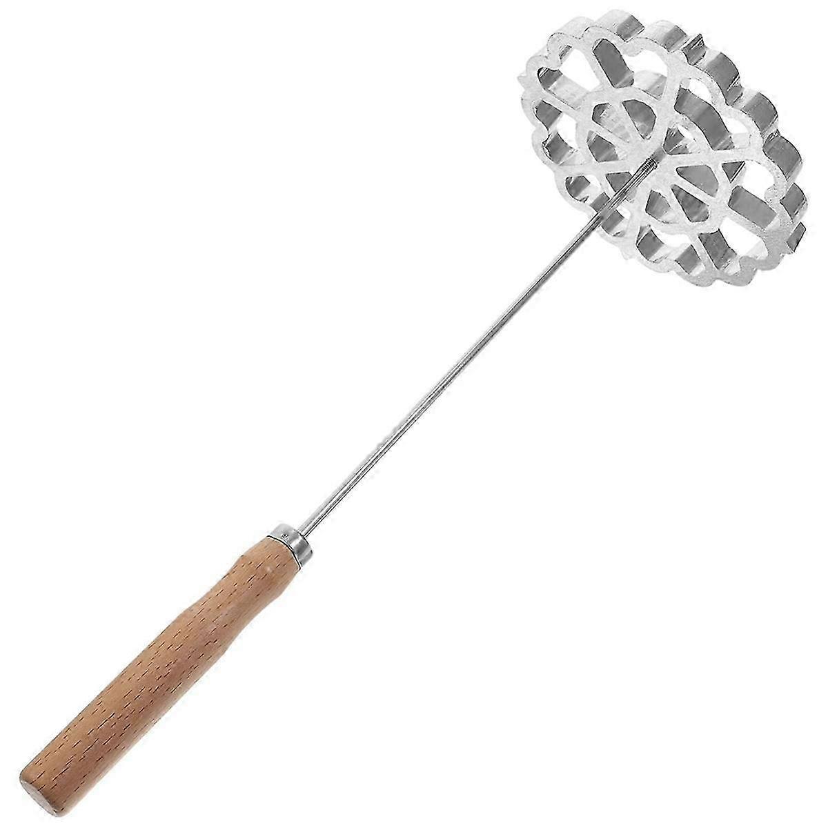 Swedish Rosette Maker with Handle, Aluminum Bunuelos Mold for Timbale Rosettes and Waffle Cookies