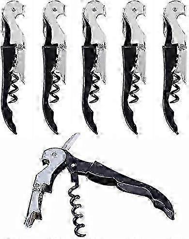 5pcs Waiter's Corkscrew, Wine Opener With Foil Cutter, Waiter's Friend, Professional Wine Key For Servers, Bottle Opener, Beer Opener, Wine Accessory