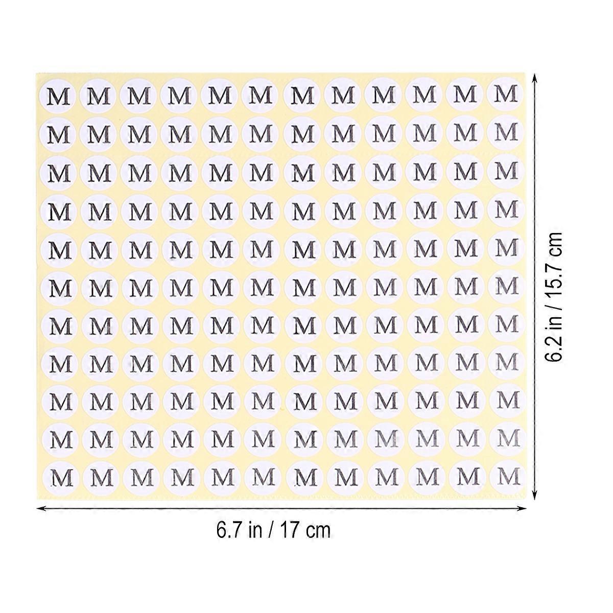 Size Labels Stickers for Clothes Modern Style 6Pcs