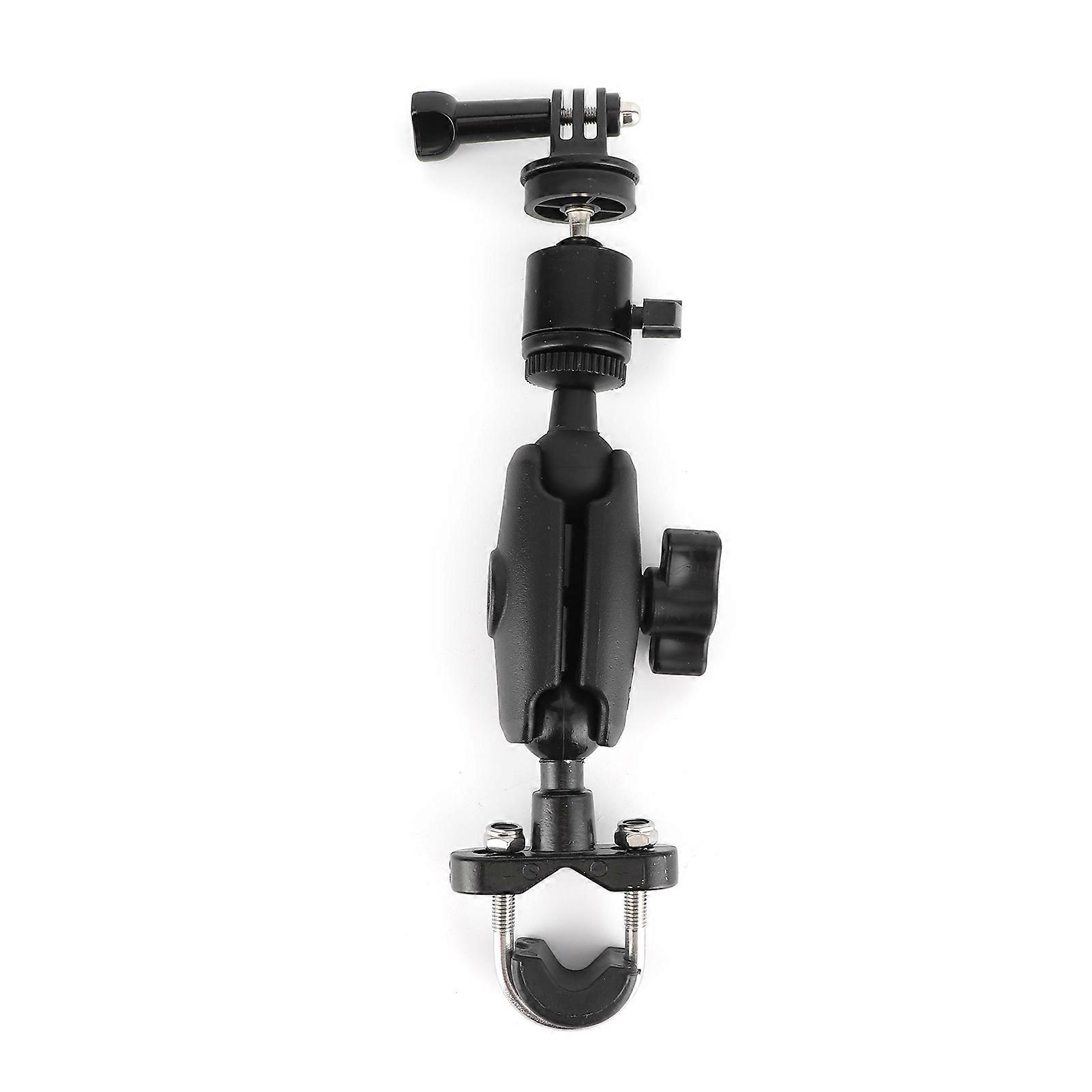 Support de caméra d'action pour moto, en alliage d'aluminium, réglable à 360°, pour GoPro, fixation sur guidon