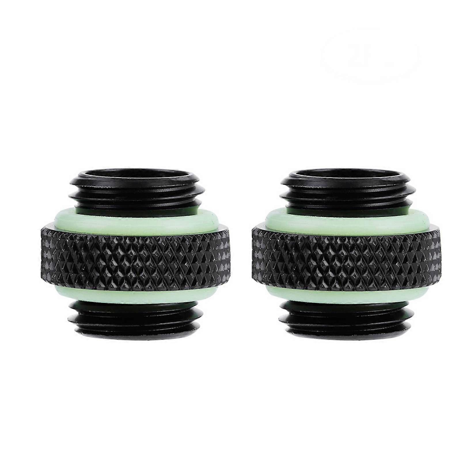 2Pcs Water Cooling Dual External Thread Hose Adapter Compression Fitting