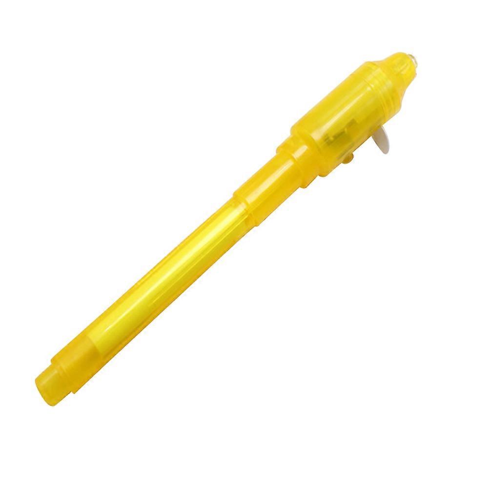 LED Light Pen Invisible Ink Pen for Security Marking Yellow