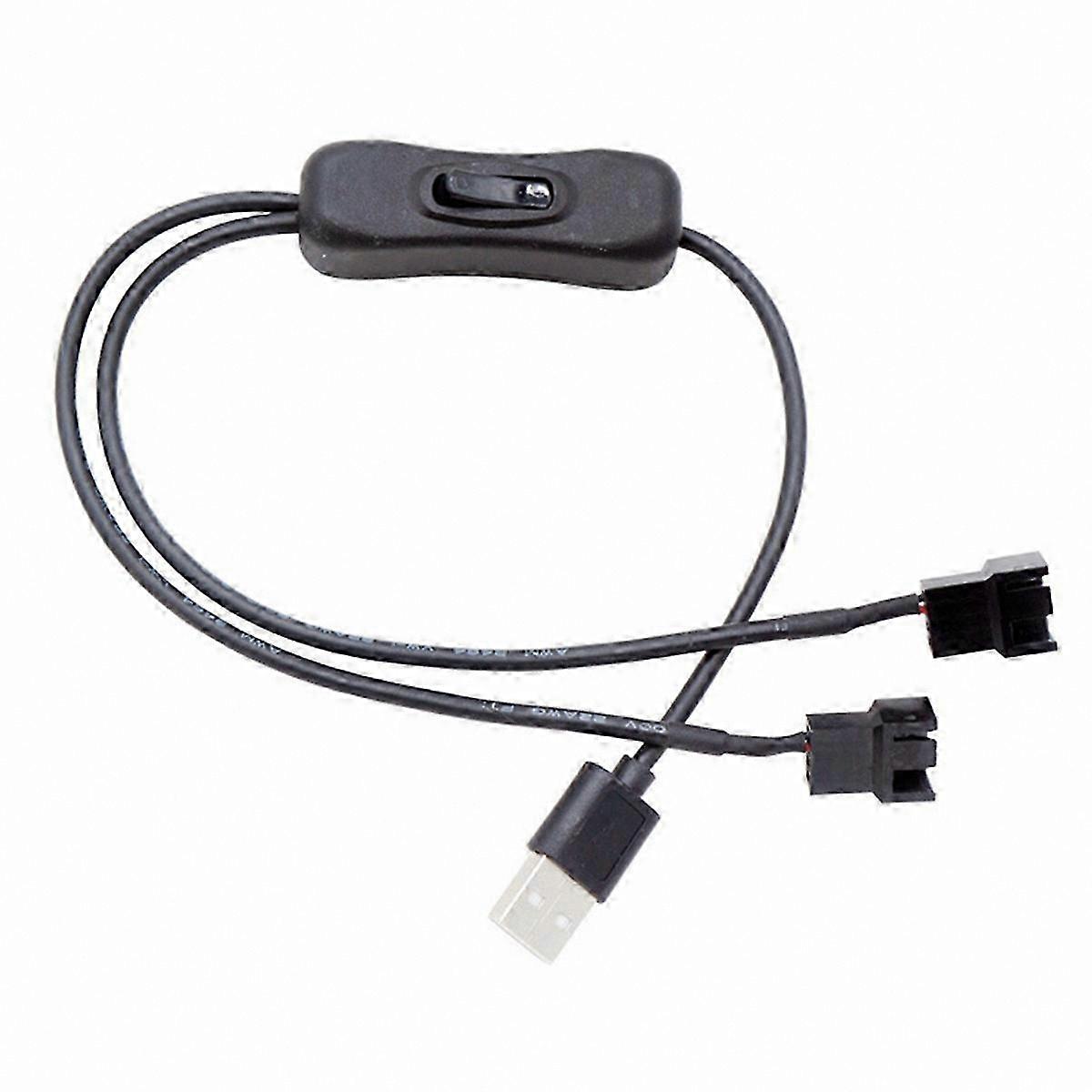 5V USB to 3-Pin 4-Pin PWM Fan Power Adapter with Sleeved Cable for Cooling Solutions
