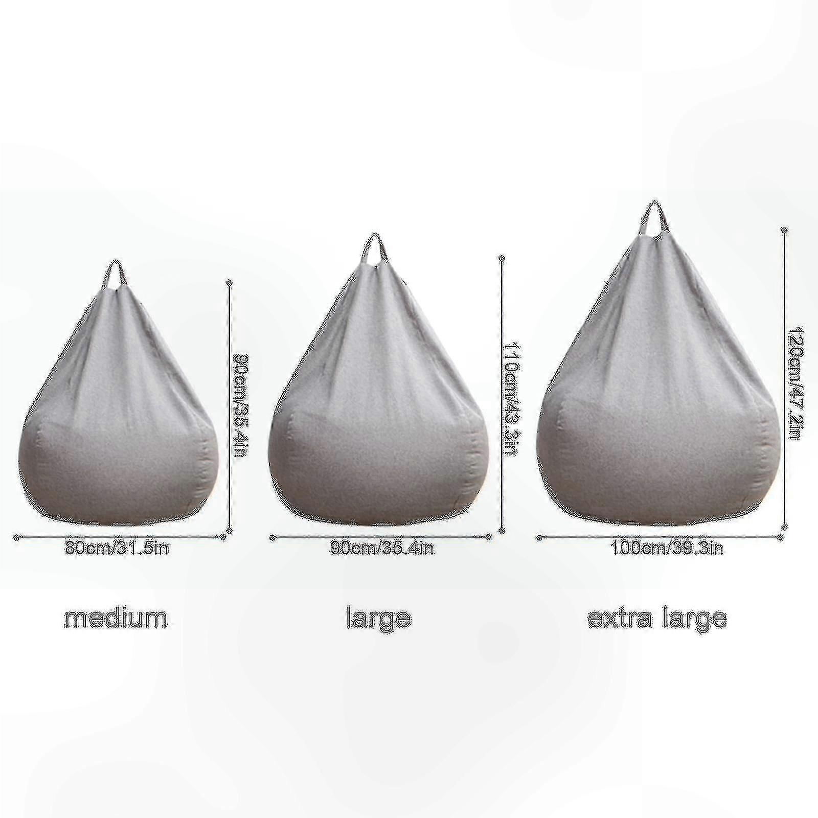 Plush Oversized Lounger Cover - Cozy Bean Bag Chair for All Ages, Soft Indoor Sofa Alternative