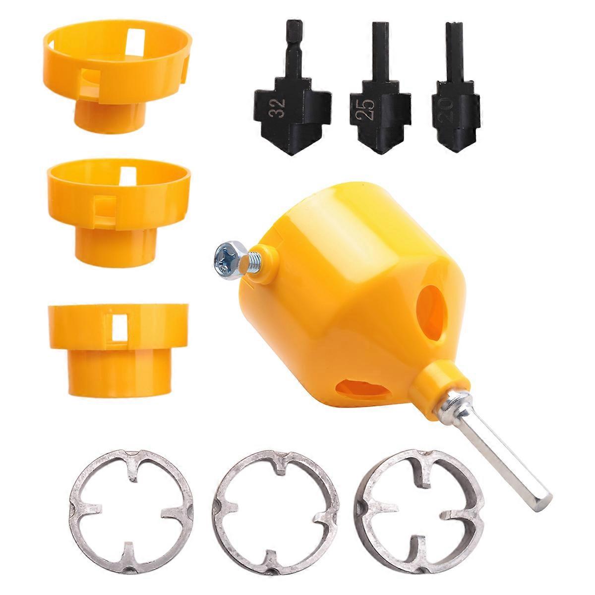 PPR Lifting Stepped Drill Bit with PVC Pipe Threader Water Pipe Expansion Drill Punch Plumber Power Tool