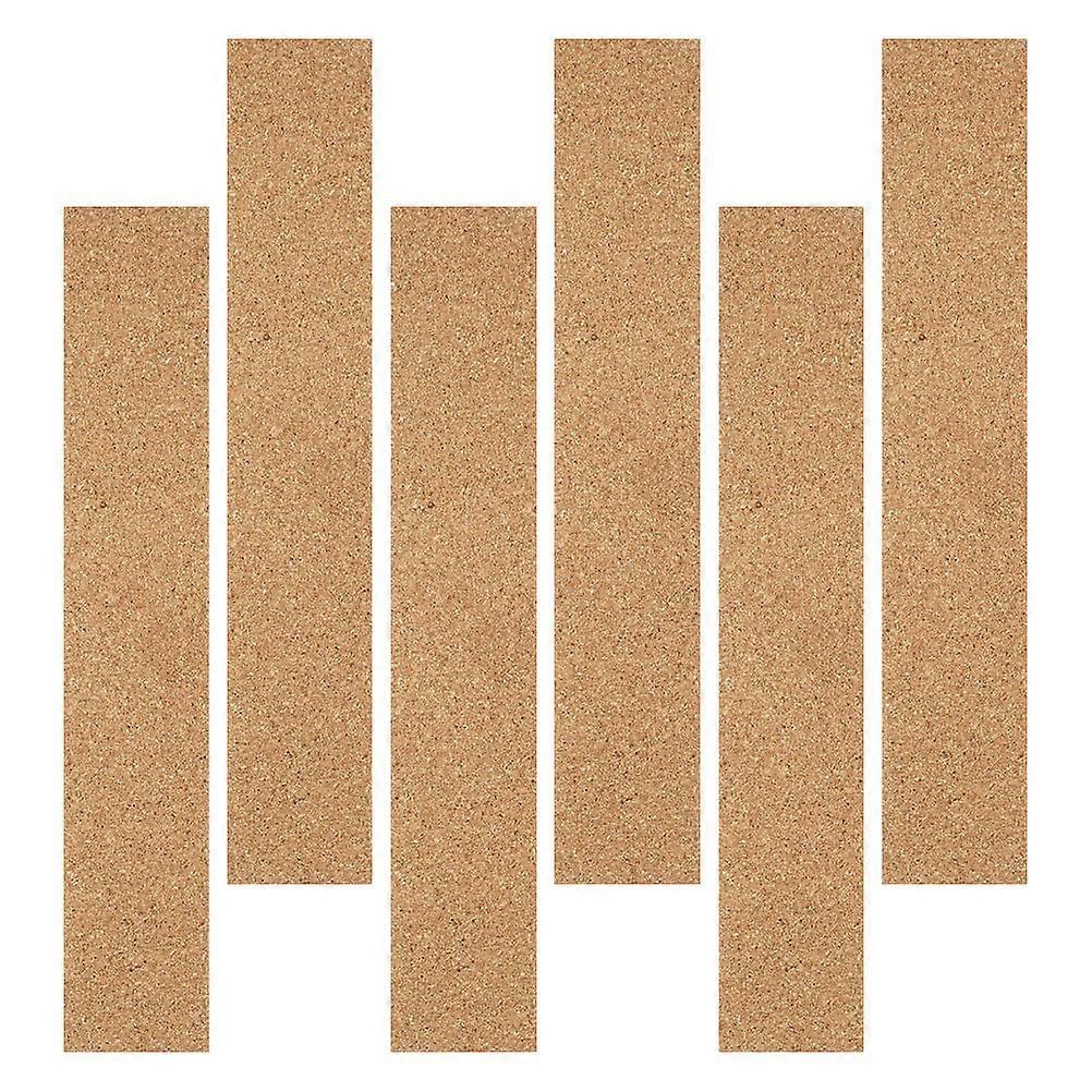 Frameless Cork Announcement Board Strips for Office Use 12Pcs Brown Memo