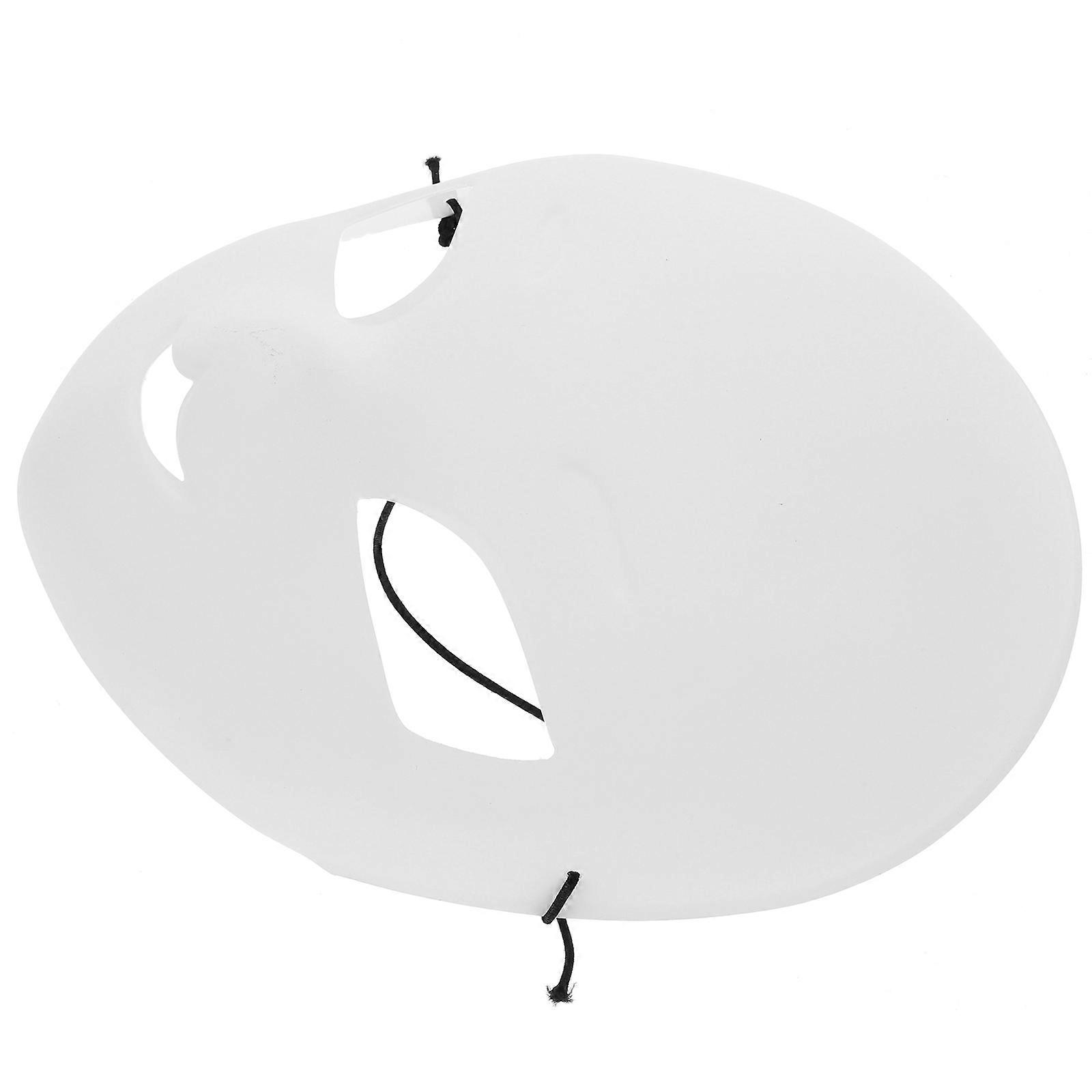 DIY Blank White Mask Plastic Full Mask for Masquerade 2Pcs for Decor