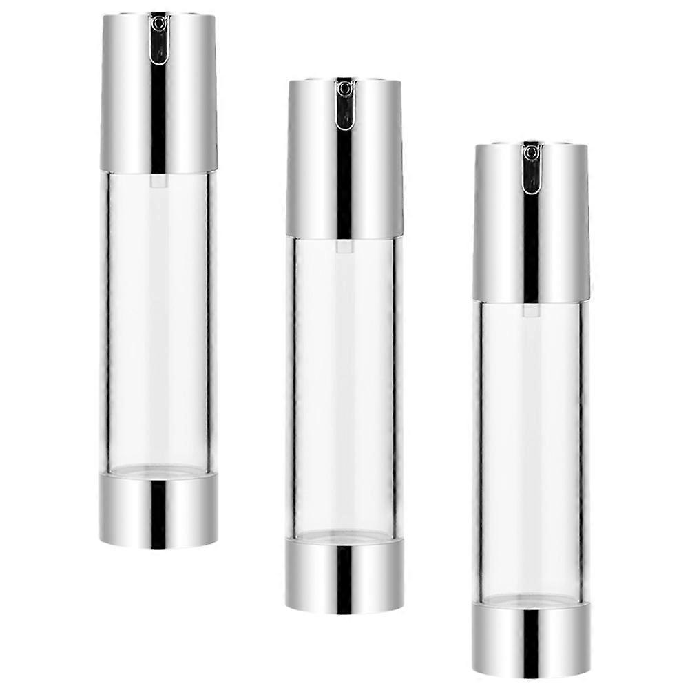 Airless Pump Bottles Durable Cosmetic Containers for Storage 9Pcs Silver