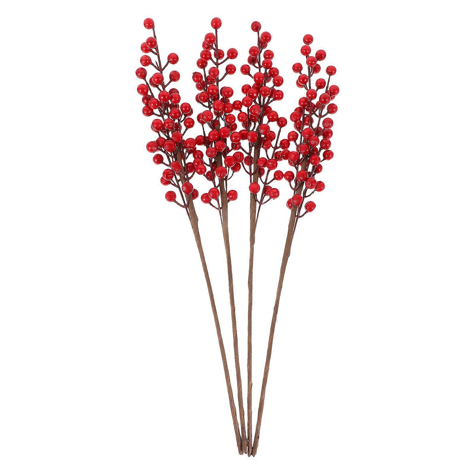 DIY Berry Branch Ornament for Christmas with 32Pcs for Flower Arrangement