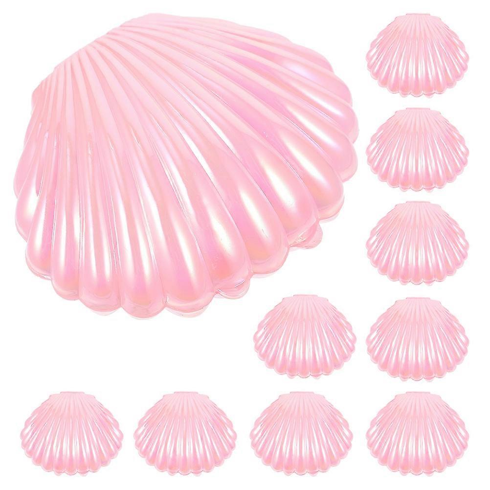 Candy Boxes Seashell Storage Boxes for Storage Use 10Pcs Pink PP Containers
