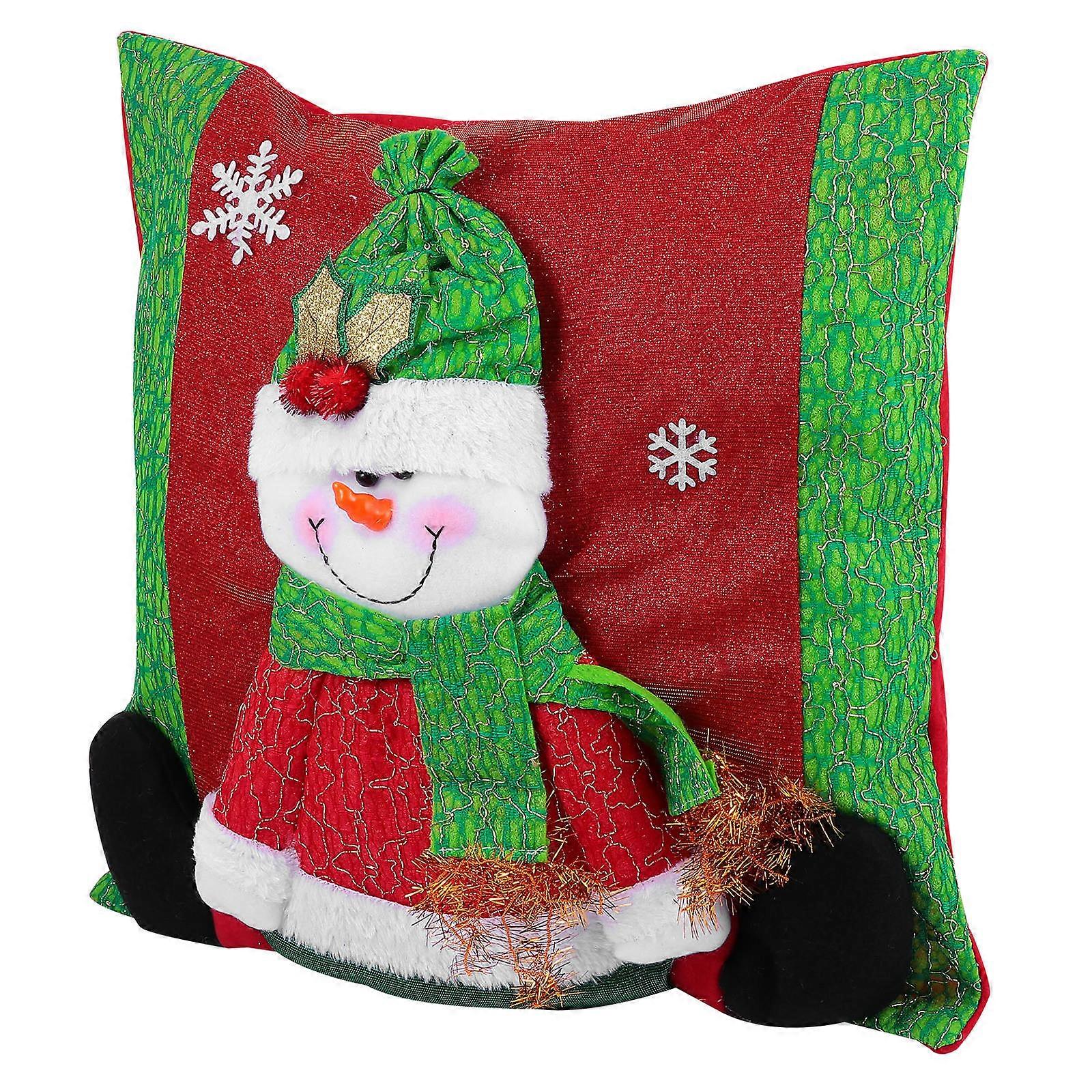 Cloth Pillow Cushion Case Christmas Enthusiasts Home Decorating Comfortable Touch Elegant Design 36x35x1.5cm 1Set