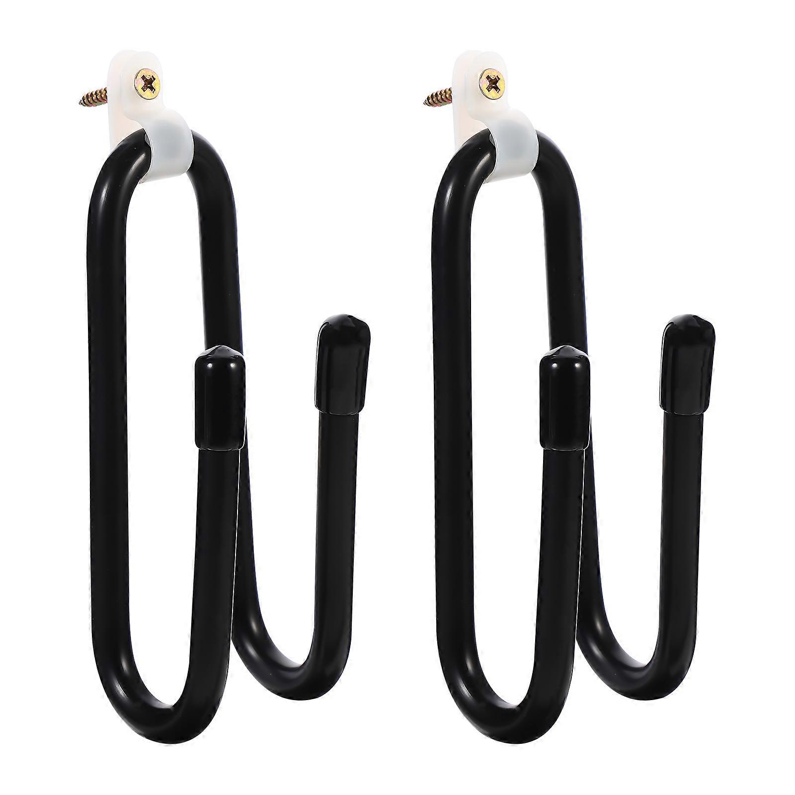 Wall Hooks 4 Pcs Rectangular Universal Hanger For Guitar And Skateboard Home Use Black Durable Hanging Solution